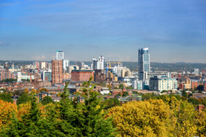 Leeds City Skyline, Yorkshire, United Kingdom.